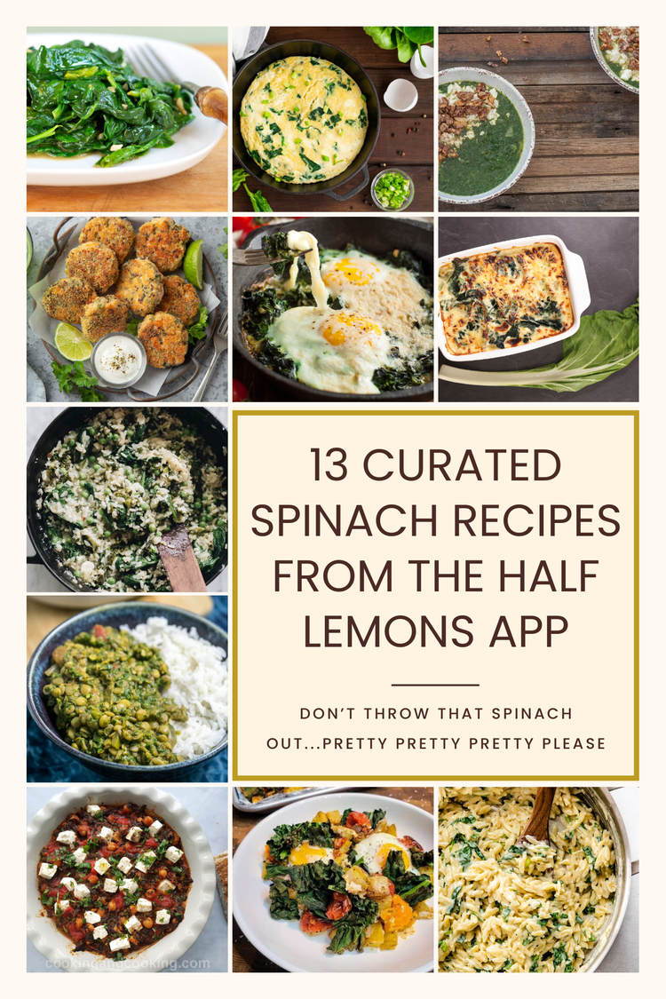 Half Lemons Recipe Generator Curated Spinach Recipe Collection - Delicious Ways to Use Fresh Spinach